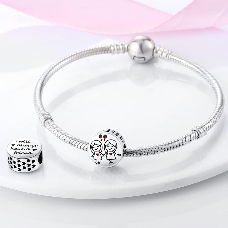 MULA 925 Sterling Silver Charms for Bracelets and Necklaces Family Letters Dangle Pendants Airplane Travel Beads Family Tree Jewelry Charms for Women - Image 4